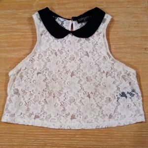Topshop lace crop top - size 2p